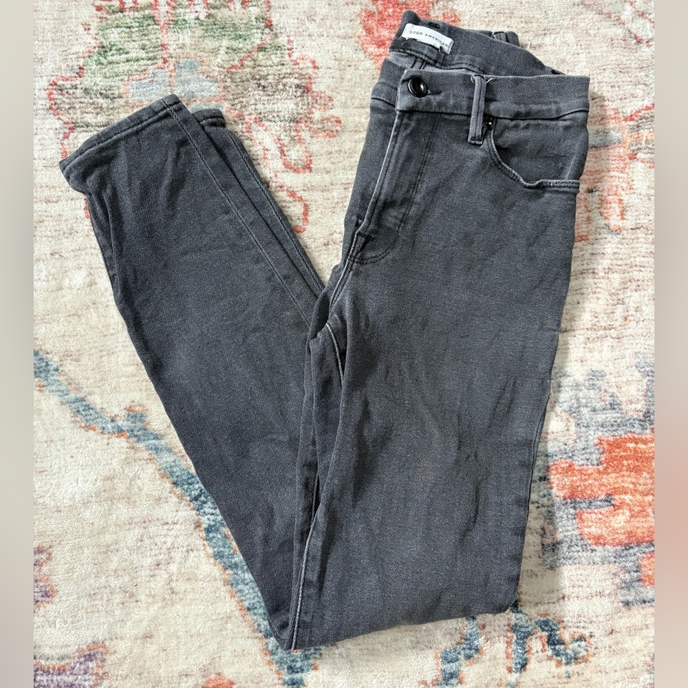 Good American Good Legs Low Style GLL419T‎ Black Jeans Size 4 / 27
